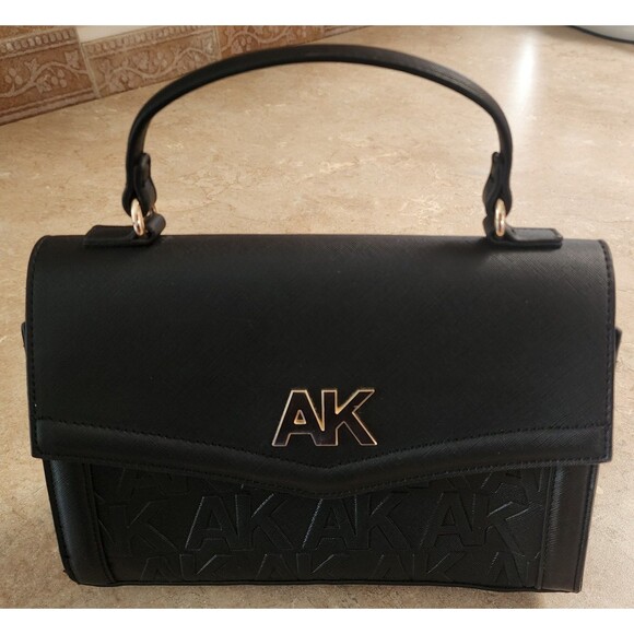 Anne Klein Handbag Black  8" Tall And 11" Wide - Picture 1 of 6